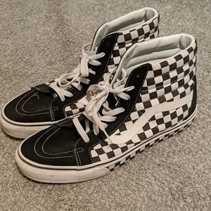 Vans high top checkered